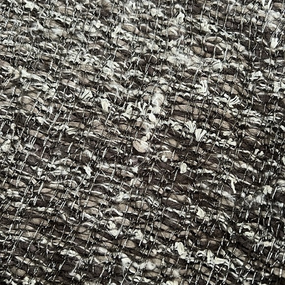 MaxMara Knitted Boucle Gray And Brown Zip Jacket Mock Neck Women’s Size Large - Picture 3 of 5